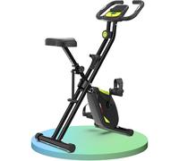 Ultrasport F-Bike Pro - Cyclette pieghevole con sella comoda, ergometro, pieghevole, colore verde e nero