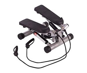 Ultrasport Swing Stepper, inklusive Trainingsbändern, Heimtrainer Stepper mit verstellbarem Widerstand und kabellosem Trainingscomputer, Up-Down-Stepper für Einsteiger und Trainierte, Klein & kompakt