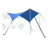 Ultrasport tendalino a baldacchino per auto, adatto per auto, furgoni e Camper, protegge da sole e pioggia, materiale durevole e robusto, ventose e picchetti integrati, pali e cinghie, Blu