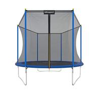 Ultrasport Trampolino da Giardino, Adatto Ingresso Basso, Set Completo, Incluso Tappeto Elastico con Rivestimento UV, Rete di Sicurezza, Staffe in Acciaio Unisex-Bambini, Blu, 305 Centimetri