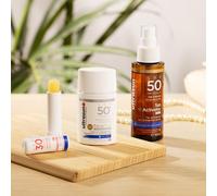 Ultrasun Kit solari 2 varianti corpo SPF50, viso SPF50+, labbra SPF30