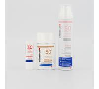 Ultrasun Solari viso: lip balm +spray SPF50 (75ml) +fluido Tinted (40ml)