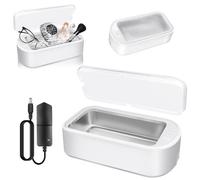 Ultrasuoni gioielli pulitore con 304 rivestimento in acciaio inox, pulizia occhiali macchina ad ultrasuoni per anello, collana, argento, orologio