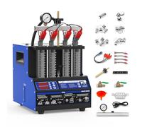 Ultrasuoni Iniettore Pulitore & Tester, 4 cilindri Compatibile per Auto, Moto & Carburanti Iniettori Comuni, Rimozione del Carbonio Efficace & Test Funzionale