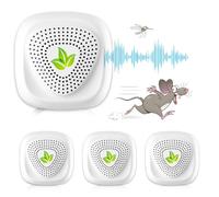 Ultrasuoni per Topi,Repellente Anti Zanzare Ultrasuoni Interno Dispositivo Anti Topi, Insetti, Zanzare, Scarafaggi, Ratti, Formiche, Ragni 4 Pack