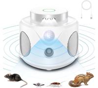 Ultrasuoni per Topi, Repellente per Topi Ultrasuoni Mouse e Ratti 360° con Luce LED Repellente Ultrasuoni Dissuasori per Topi Roditori Parassiti Interni Plug-in Scarafaggi Anti Parassiti per Giardino