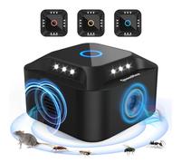Ultrasuoni per Topi, Repellente per Topi Ultrasuoni Mouse e Ratti 360° con Luce LED Repellente Ultrasuoni Dissuasori per Topi Roditori Parassiti Interni Plug-in Scarafaggi Anti Parassiti per Giardino