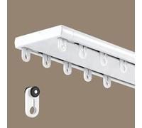 UltraThin Invisible Double Row Curt k Set 100600 Sistema di guide per montaggio a soffitto Asta silenziosa per divisorio di facile installazione Bianco 5M