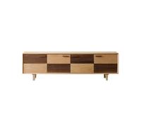 ULTRAWAVE Gabinetto del Centro di Intrattenimento Mobile Porta TV Semplice in Noce Nero for Soggiorno, Camera da Letto, Mobiletto Portaoggetti in Legno Massello Supporto della Televisione
