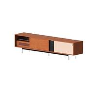 ULTRAWAVE Gabinetto del Centro di Intrattenimento Mobiletto Portaoggetti retrò in Legno di Bosso for Soggiorno, Stile Antico, Mobile Porta TV in Legno Massello Supporto della Televisione