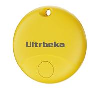 Ultrbeka Air Localizzatore, Tracker Tag 1 pezzi, Compatibile con Apple Dov'è (solo iOS), Trova Oggetti e Chiavi, Bagagli, Valigie, Portafogli, Impermeabile IP67, Batteria Sostituibile Yellow