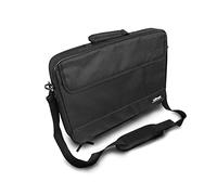Ultron Case Plus - Borsa a tracolla compatta con tasche per riporre accessori, adatta a computer portatili fino a 17", colore: Nero