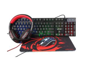 Ultron Hawk Keyboard Mouse Set Gaming 4 in 1 PC Pack Combo - RGB Backlit Keyboar