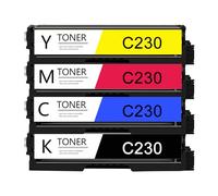 ULUCAN Cartuccia Toner Compatibile Senza Chip per Xerox C230 C235 Cartuccia Toner Ad Alta capacità A 4 Colori Sostituzione per Xerox C230 C235, Accessori per Stampanti,4 Colors-4 Pack