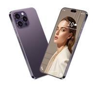 ULUCAN Smartphone I16 Pro Max con ricarica rapida per esterni, supporto multilingua senza SIM sbloccato, 16 GB di RAM, 1 TB di ROM, 8000 mAh, schermo HD da 7,3 pollici,Purple-1TB