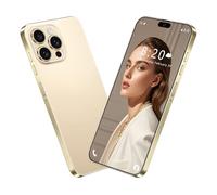 ULUCAN Smartphone I16 Pro Max con ricarica rapida per esterni, supporto multilingua senza SIM sbloccato, 16 GB di RAM, 1 TB di ROM, 8000 mAh, schermo HD da 7,3 pollici,Gold-1TB