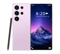 ULUCAN Smartphone sbloccato da 7,3" per S25 Ultra con penna integrata, 5G (versione globale), 16 GB di RAM, 1 TB di ROM, telefono da ufficio, Android 14, smartphone sbloccato di fabbrica,Pink-7.3