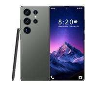 ULUCAN Smartphone sbloccato da 7,3" per S25 Ultra con penna integrata, 5G (versione globale), 16 GB di RAM, 1 TB di ROM, telefono da ufficio, Android 14, smartphone sbloccato di fabbrica,Green-7.3