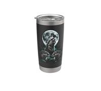 Ululando Alla Luna Otter Art Bicchiere termico in acciaio inox doppia parete