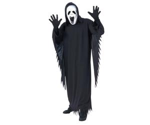 Ululando Fantasma Costume Uomo Halloween Grim Reaper + Maschera Costume