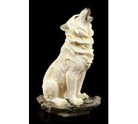 Ululato Lupo Figura Bianco - Il Ruf IN Tempesta - Western Decorazione