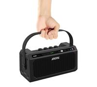 Ulumac Aroma - Amplificatore portatile per chitarra elettrica mono da 10 W, con Bluetooth 5.3 e registrazione diretta OTG, effetti di riverbero/ritardo a 5 canali, 20 ritmi di batteria, jack per