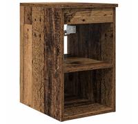 ULUYYUC Armadietto da bagno effetto legno anticato, 30 x 41 x 50 cm | Comò compatto per corridoio e WC degli ospiti con ripiano extra in materiale robusto in stile rustico.