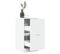 ULUYYUC Armadietto da Farmacia con 2 Cassetti, Mobile Salvaspazio per Casa Ufficio Cucina Bagno, Bianco in Truciolato, 40x41x77,5 cm, Organizzazione Pratica