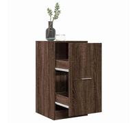 ULUYYUC Armadietto da Farmacia con 2 Cassetti Rovere Marrone 40x41x77,5 cm Truciolato, Mobile Multiuso Salvaspazio per Cucina Soggiorno Ufficio, Design Classico e Ampio Spazio di Archiviazione