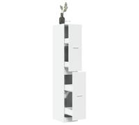 ULUYYUC Armadietto da Farmacia con 4 Cassetti Bianco, Mobile Salvaspazio per Interni in Truciolato, 30x41x174,5 cm, Organizzazione Pratica per Casa Ufficio e Bagno
