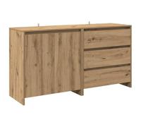 ULUYYUC Buffet Cucina Vetrina Soggiorno Entrata Mobile Ingresso Moderno Credenze Cucina - Credenza 2 pz Rovere Artigianale in Legno Multistrato per Soggiorno Lavanderia Ufficio Corridoio