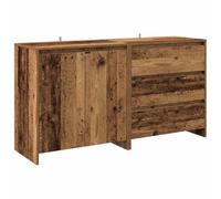 ULUYYUC Buffet Cucina Vetrina Soggiorno Entrata Mobile Ingresso Moderno Credenze Cucina - Credenza 2 pz Legno Antico in Legno Multistrato per Soggiorno Lavanderia Ufficio Corridoio