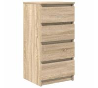 ULUYYUC Buffet Cucina Vetrina Soggiorno Entrata Mobile Ingresso Moderno Credenze Cucina - Credenza Rovere Sonoma 37,5x35x76 cm in Legno Multistrato per Corridoio Camera Da Letto Ufficio Lavanderia
