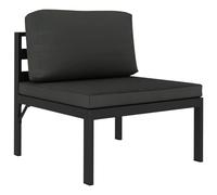 ULUYYUC Centrale modulare per divano in alluminio, 64,5 x 70 x 64,5 cm, colore antracite, design moderno, materiale robusto per uso esterno, balcone, giardino, terrazza, per piccoli balconi e grandi