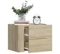 ULUYYUC Comodini a Muro 2 Pezzi Rovere Sonoma 45x30x35 cm Comodini Sospesi Salvaspazio con Cassetti per Camera da Letto e Soggiorno