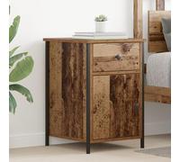 ULUYYUC Comodini per Camera da Letto 2 Pezzi in Legno MDF Finitura Rustica Marrone Dimensioni 42x40x60 cm Design Rustico Salvaspazio per Mobili da Letto Piccoli e Stretti