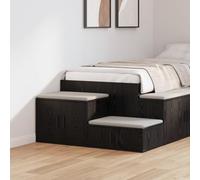 ULUYYUC Comodino Camera da Letto Moderno Minimalista in Legno Ingegnerizzato Nero, 2 Scomparti Salvaspazio, Dimensioni 108x41x40 cm per Arredamento Camera da Letto