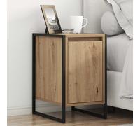 ULUYYUC Comodino Industrial 39,5 × 30 × 50 cm, legno / metallo, robusto tavolino moderno per camera da letto, soggiorno, corridoio