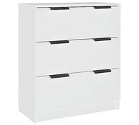 ULUYYUC Dispensa Cucina Salvaspazio Madia Soggiorno Moderna Mobiletti Cucina Mobiletto da Esterno - Credenza Bianca 60x30x70 cm in Legno Multistrato per Salotto Corridoio Soggiorno Camera Da Letto
