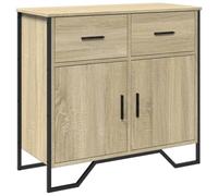 ULUYYUC Dispensa Cucina Salvaspazio Madia Soggiorno Moderna Vetrina Soggiorno Mobiletto Bagno - Credenza Rovere Sonoma 79,5x35,5x74,5 cm in Legno Multistrato per Cucina Camera Da Letto Lavanderia