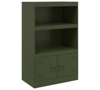 ULUYYUC Dispensa Cucina Salvaspazio Mobiletto Cucina Salvaspazio Mobile Credenza Cucina Mobiletto Bagno - Credenza Verde Oliva 67x39x107 cm in Acciaio per Salotto Cucina Lavanderia Camera Da Letto