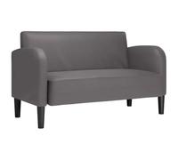 ULUYYUC Divano a 2 posti, larghezza della seduta, 110 cm, imbottito in ecopelle, moderno divano a 2 posti con braccioli in compensato, per soggiorno, ufficio e sala lettura, 124 x 67 x 70 cm, colore