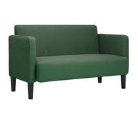 ULUYYUC Divano a due posti, verde scuro, 124 cm, divano a 2 posti, in morbido tessuto a coste con braccioli in compensato, divano imbottito per soggiorno e camera da letto, larghezza seduta 109 cm