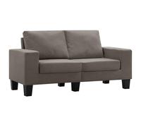 ULUYYUC Divano moderno a 2 posti, in tessuto, colore tortora, elegante divano imbottito con braccioli piatti, per soggiorno, ufficio e salotto, comodo a due posti dal design minimalista