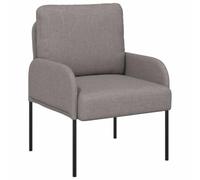 ULUYYUC Divano moderno color tortora con cuscino, 60 x 56 x 80 cm, divano a un posto in compensato e poliestere, comoda poltrona con gambe in metallo, per soggiorno e ufficio