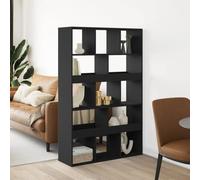 ULUYYUC Divisorio Stanza Libreria Scaffale Nero 100x33x156,5 cm Truciolato con 13 Ripiani Multifunzionale Libreria Divisoria Salvaspazio per Soggiorno Ufficio