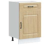 ULUYYUC Kalmar Sonoma - Mobile da cucina, 50 x 46 x 81,5 cm, in legno con piedini regolabili in altezza, pratico piccolo mobile da cucina, spazio per cucina singola, mini cucina e isola di lavoro