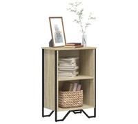 ULUYYUC Libreria in Legno Multistrato Rovere Sonoma Scaffale Salvaspazio Piccola 50x31x74,5 cm Moderna per Ingresso Soggiorno Ufficio Casa