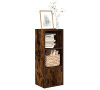 ULUYYUC Libreria in Truciolato Rovere Fumo 31x24x77 cm con Anta Regolabile, Scaffale Salvaspazio Multifunzionale per Libri e Oggetti, Mobile per Soggiorno Ufficio Casa