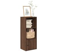 ULUYYUC Libreria in Truciolato Rovere Marrone 31x24x77 cm con Anta Regolabile Scaffale Salvaspazio per Libri Oggetti Collezione per Casa Soggiorno Ufficio Stabile e Funzionale